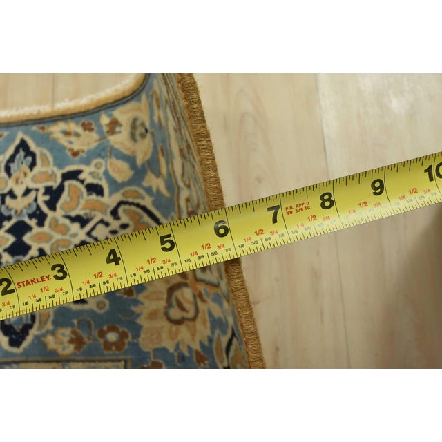 Najafabad Rug 8’10” X 11’4” Orange Wool Vintage Distressed Hand-Knotted Carpet For Sale - Image 13 of 15