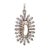 Mid 20th Century Natural Imperial Topaz Diamond Pendant 14 Karat Gold Vintage Large Oval For Sale - Image 4 of 4