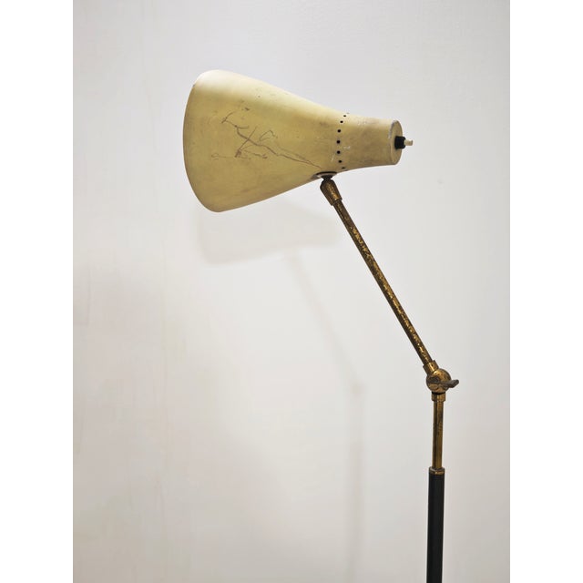 Italian Brass and Marble Floor Lamp, 1950s For Sale - Image 10 of 17