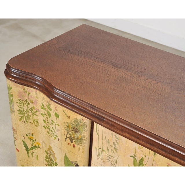 1940s Swedish Modern Nordens Flora Botanical Sideboard Cabinet For Sale - Image 9 of 18