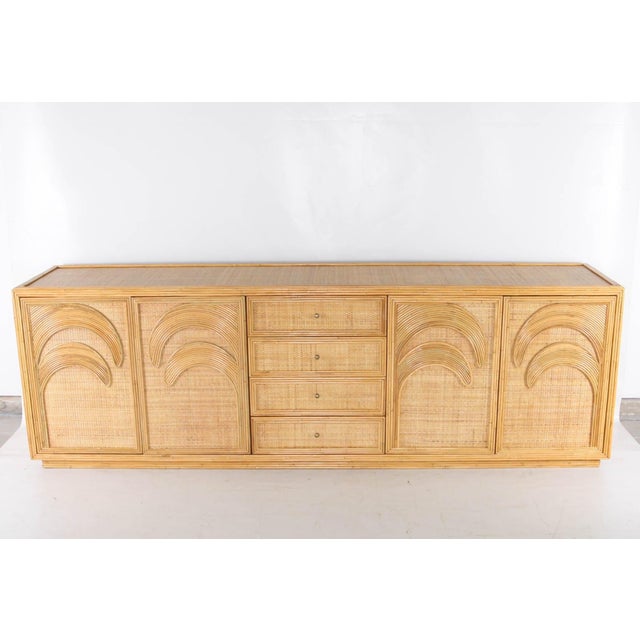 Palm Tree Sideboard in Rattan and Raffia For Sale - Image 17 of 18