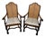 Pair of Early 20th Century Louis XV Style Walnut Cane-Back Accent Chairs For Sale