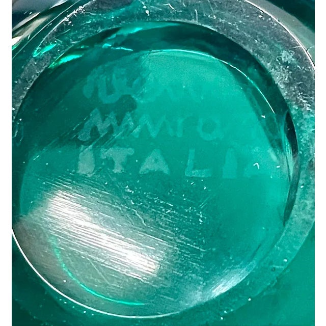 Venini Venini Green Murano Glass Vase For Sale - Image 4 of 5