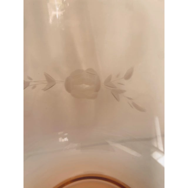 1930s Pink Depression Glass Pitcher For Sale - Image 4 of 5