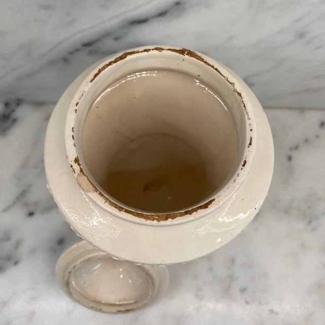 Antique Italian Apothecary Jar Venetian Porcelain Urn Large For Sale - Image 10 of 11