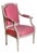 French Louis XVI Style 19th Century Painted Fauteuil with Abundant Carved Décor For Sale