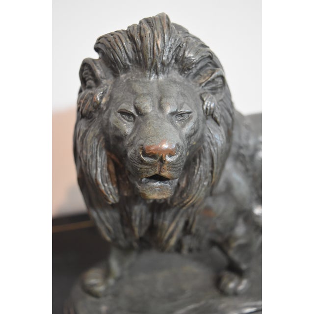 Late 19th Century French Bronze Sculpture of a Lion by Paul Édouard Delabrierre For Sale - Image 4 of 17