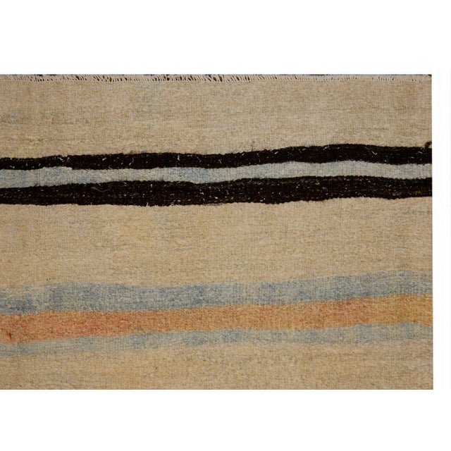 Vintage Turkish Cotton Kilim Rug For Sale - Image 4 of 11