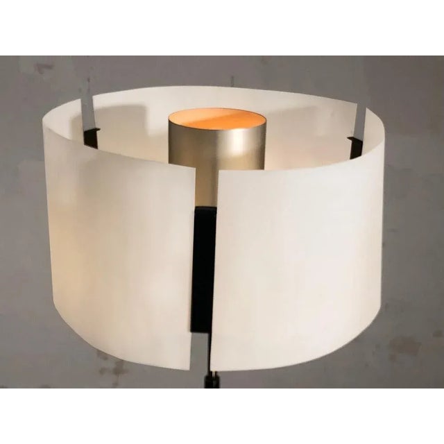 A rare telescopic, minimalist, modernist, constructivist, radical, space-aged, weighted circular base (very heavy) and...