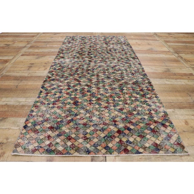 Tan Vintage Turkish Sivas Rug, 04'00 X 08'09 For Sale - Image 8 of 10