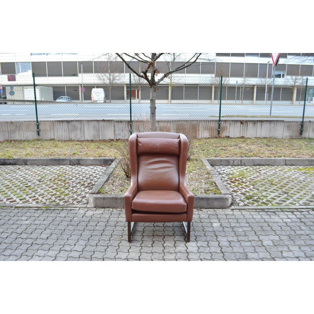 Kill International Leather Lounge Highback Chair by Rudolf Glatzel for Kill International, 1960s For Sale - Image 4 of 18