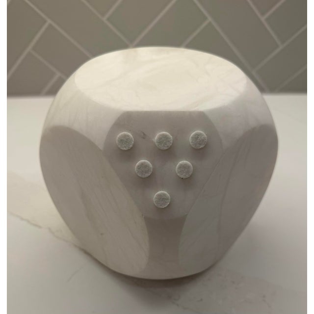 Global Views Square Alabaster Object Sculpture / Paperweight - White For Sale - Image 9 of 10