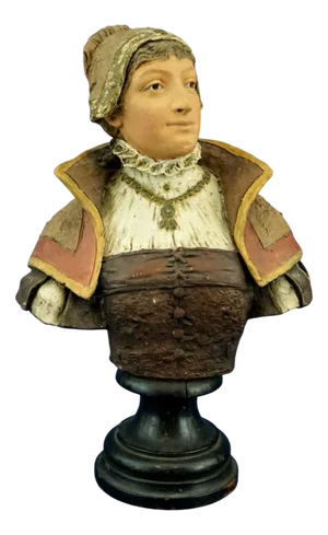 19th Century Terracotta Bust of Anne Boleyn from Goldscheider, Austria
