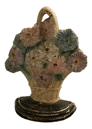 Vintage 1930s Hubley Bouquet Cast Iron Doorstop