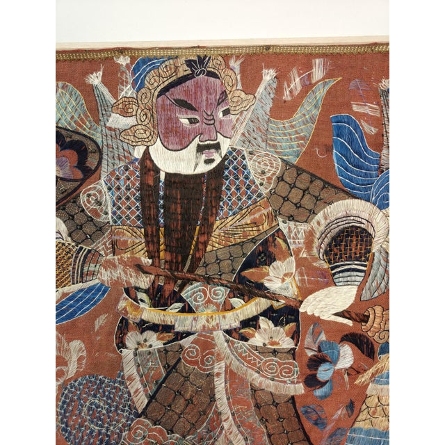 Chinese Tapestry Embroidered in Silk, 1890-1910 For Sale - Image 12 of 18