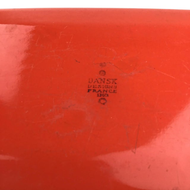 Vintage Dansk Red Enamel Loaf Pan France For Sale - Image 11 of 12