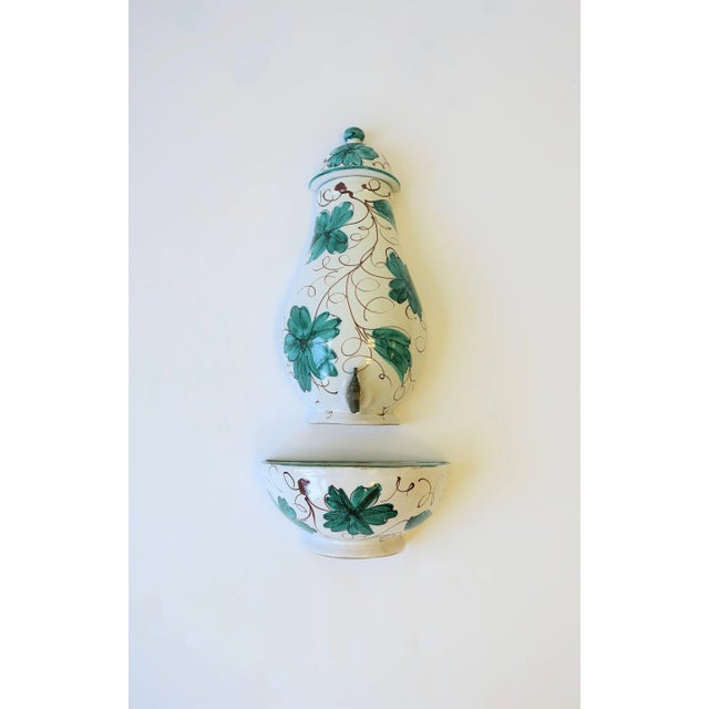 Italian Terracotta Ceramic Wall Fountain For Sale - Image 9 of 12