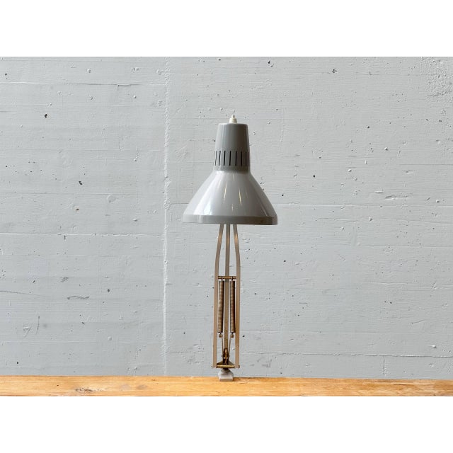 Vintage Grey Clamp Lamp from Ledu, Sweden, 1970s For Sale - Image 6 of 16