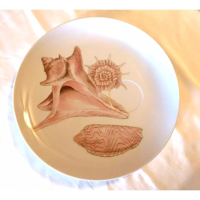 Fitz and Floyd Vintage Fitz and Floyd Coquille Seashell Snack Plates- Set of 4 For Sale - Image 4 of 4