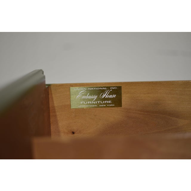 Mid Century Traditional Dresser Sideboard by Union National Jamestown Ny in Green - Newly Painted For Sale - Image 13 of 14