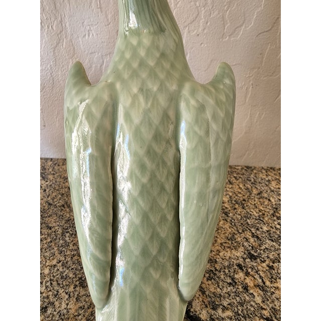 Ceramic Vintage Chinese Celadon Glazed Ceramic Ducks, a Pair For Sale - Image 7 of 12