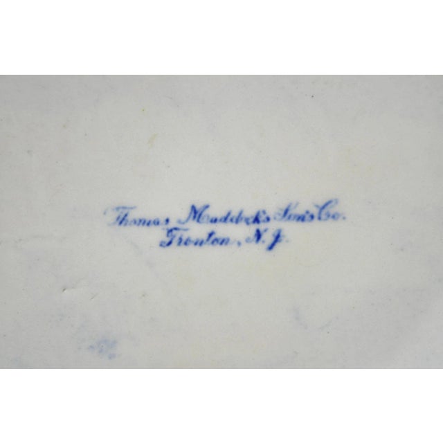 Antique 1913 60th Anni Northern Lodge No. 25 Masonic Cobalt Blue Ceramic Pitcher For Sale - Image 15 of 16