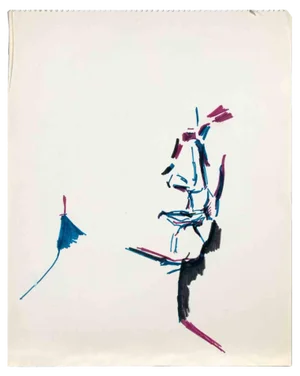 Reynold Arnould, Portrait, Ink Drawing, 1970