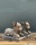This pair of vintage plaster ram sculptures brings rustic character and old-world charm to any interior. Each figure is...
