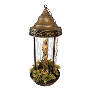 Vintage Mid-Century Nude Goddess Bathing Oil Rain Lamp For Sale