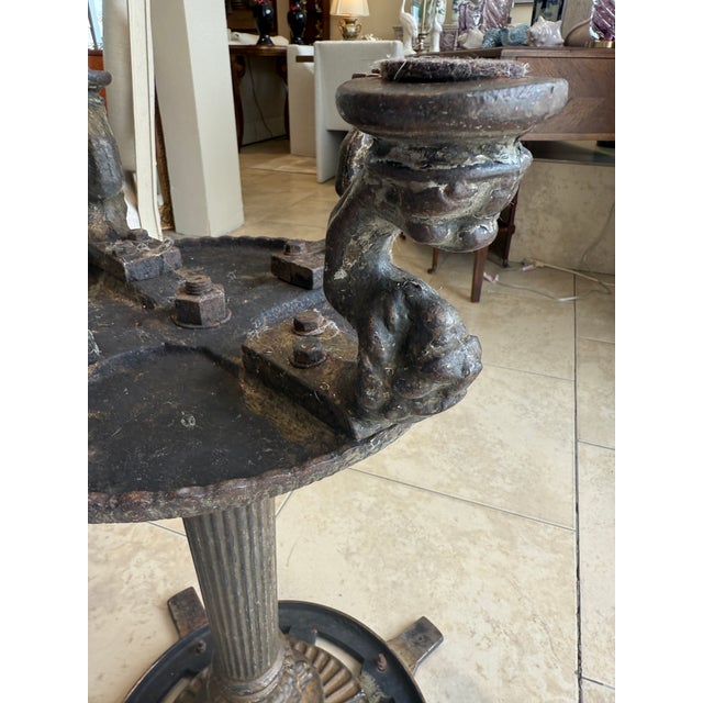 Late 19th Century Cast Iron French Cafe Table For Sale - Image 9 of 13