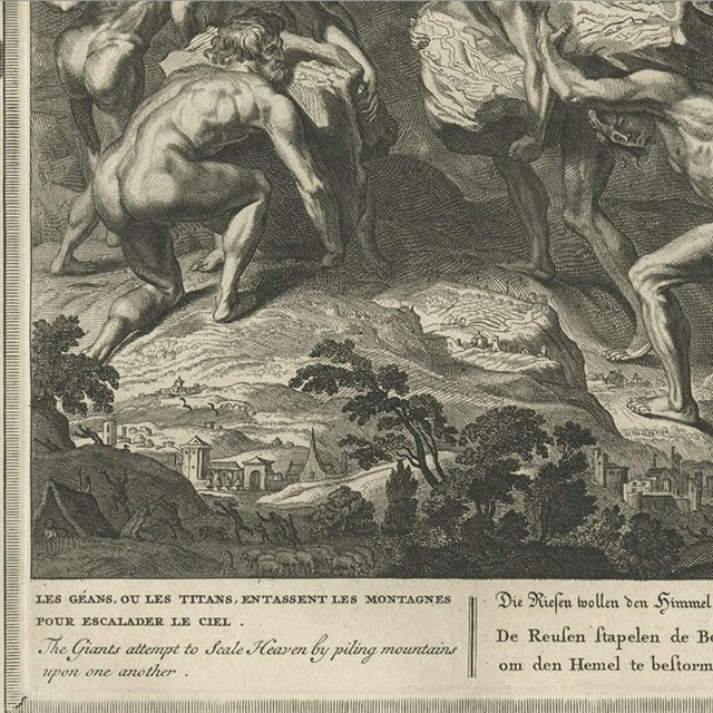 Early 18th Century Picart, Illustration of the Giants Attempting to Scale Heaven, 1733, Print For Sale - Image 5 of 7