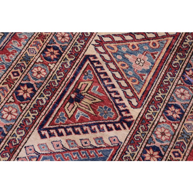 Tribal Super Kazak Red/Beige Wool Rug - 11'11'' X 14'8'' For Sale In New York - Image 6 of 10