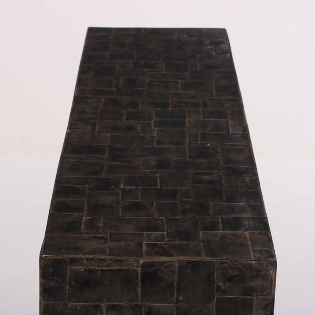 A Mica Covered Console Table, in the Manner of Jean-Michel Frank. For Sale In Philadelphia - Image 6 of 6