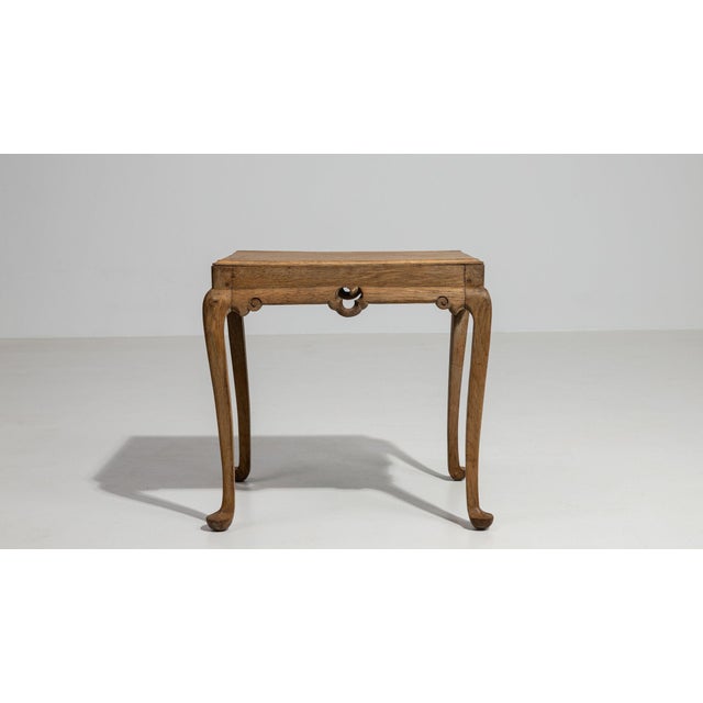 Early 20th Century France Weathered Honey Oak Carved Oak Side Table For Sale In Greensboro - Image 6 of 10