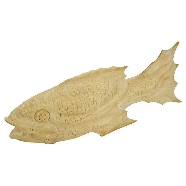Hand Carved Wood Fish For Sale - Image 4 of 9