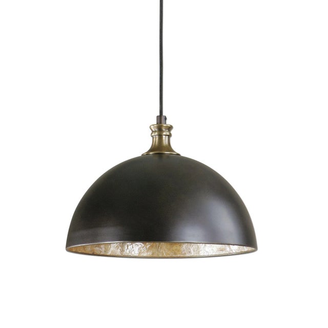 Modern Placuna 1 Light Bronze Pendant For Sale - Image 3 of 3