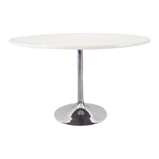 1970s Vintage Borge Johansson White Tulip Dining Table For Sale