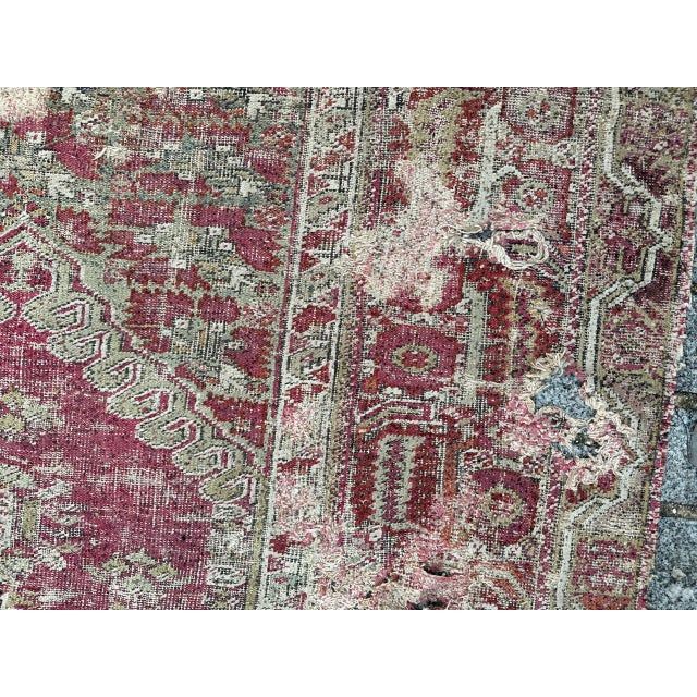 18th Century Distressed Turkish Ghyordes Rug For Sale - Image 4 of 18