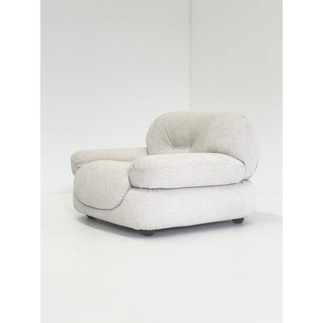 1970s Sapporo Chair in Crème Beige by Mario Marenco for Mobil Girgi, 1970s For Sale - Image 5 of 13