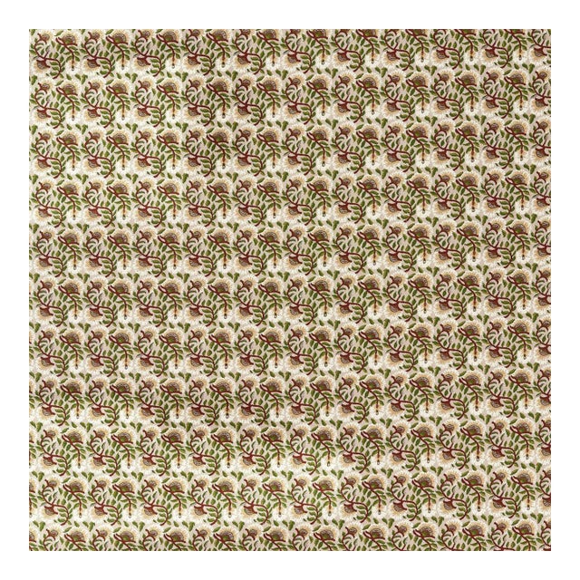 Morris & Co. Wardle Weave Fabric in Madder/Forest - a sample For Sale