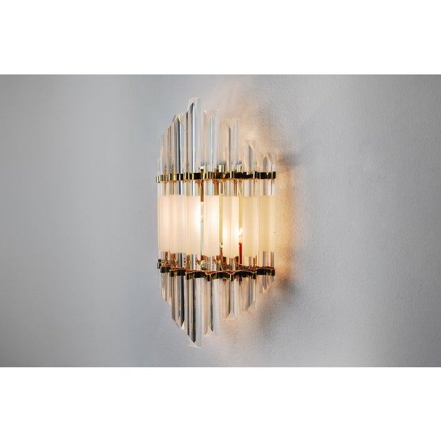 Venini Wall Lamp in Murano Triedri Glass, Italy, 1970s For Sale - Image 6 of 8