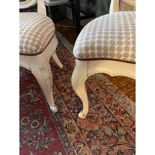 1990s Pair of 20th Century Italian Revival Venetian Occasional Chairs For Sale - Image 5 of 10