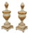 Pair Neoclassical Carved Wood Urns For Sale