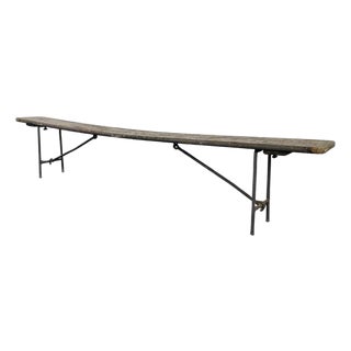 1940s Long Industrial Us Navy Folding Nautical Campaign Bench For Sale