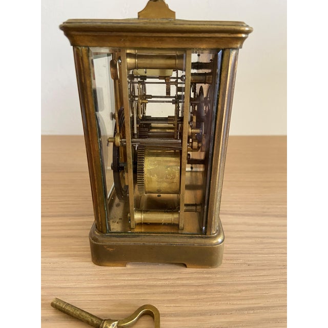 Metal Antique American Brass Carriage Clock For Sale - Image 7 of 7