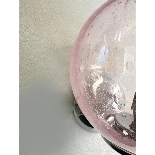 Sculptural Pink “Pulegoso” Murano Glass Wall Sconces —Lot of 4 For Sale - Image 6 of 7