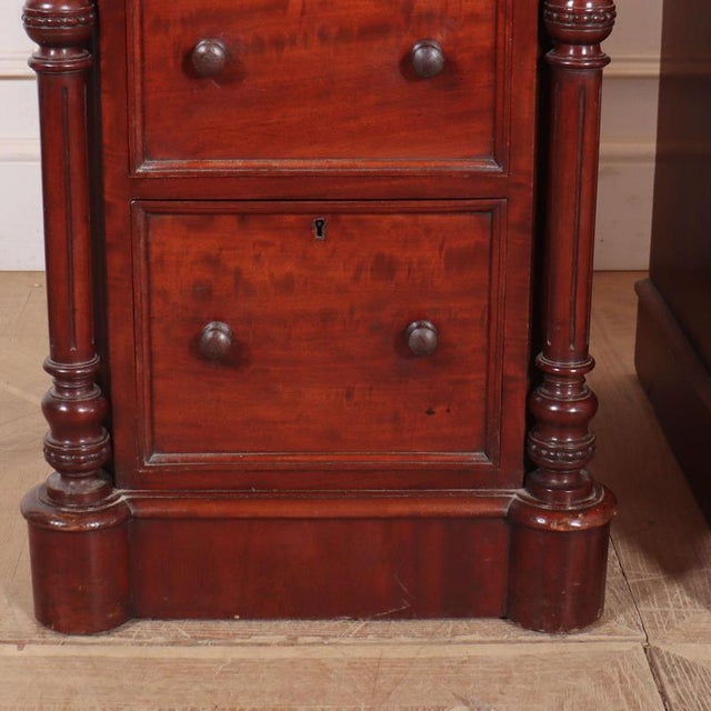 English Mahogany Bedside Tables, Set of 2 For Sale - Image 3 of 8