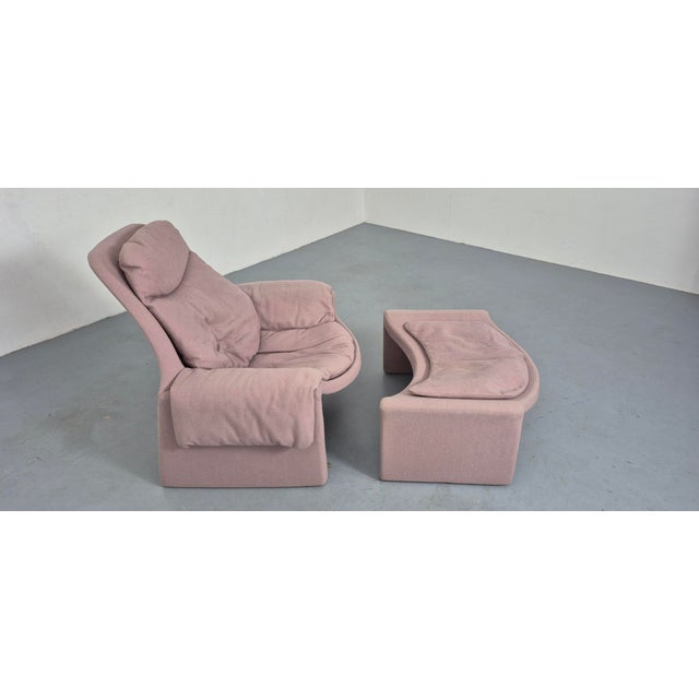Set of P60 Chair and Ottoman by Vittorio Introini for Saporiti, Italy, 1960s For Sale - Image 9 of 16