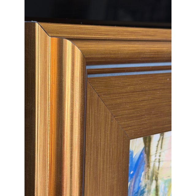 Abstract Framed Abstract Acrylic Painting For Sale - Image 3 of 5