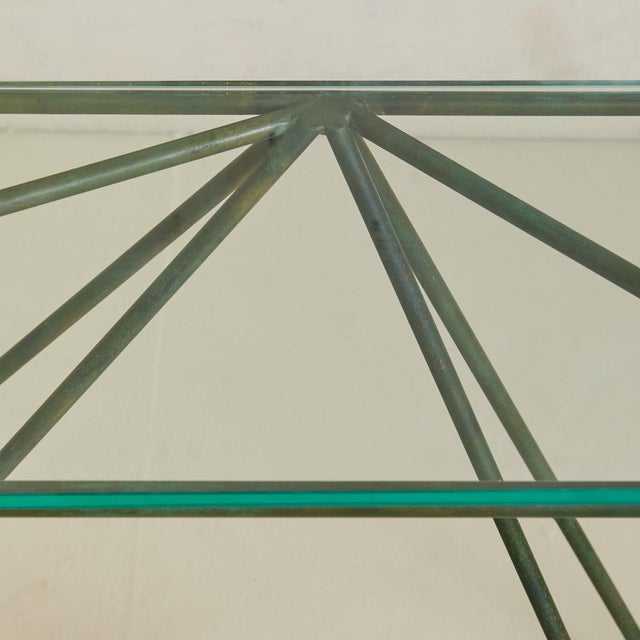 Metal French Bronze Console Table Attributed to Jacques-Pierre Dufresne, 1950s For Sale - Image 7 of 18